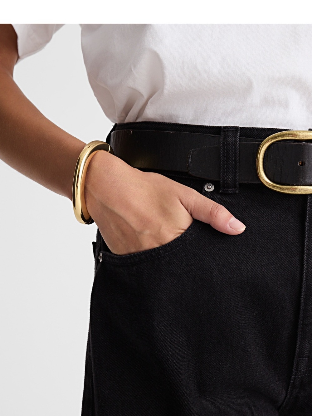 Madewell Chunky Gold Cuff Bracelet